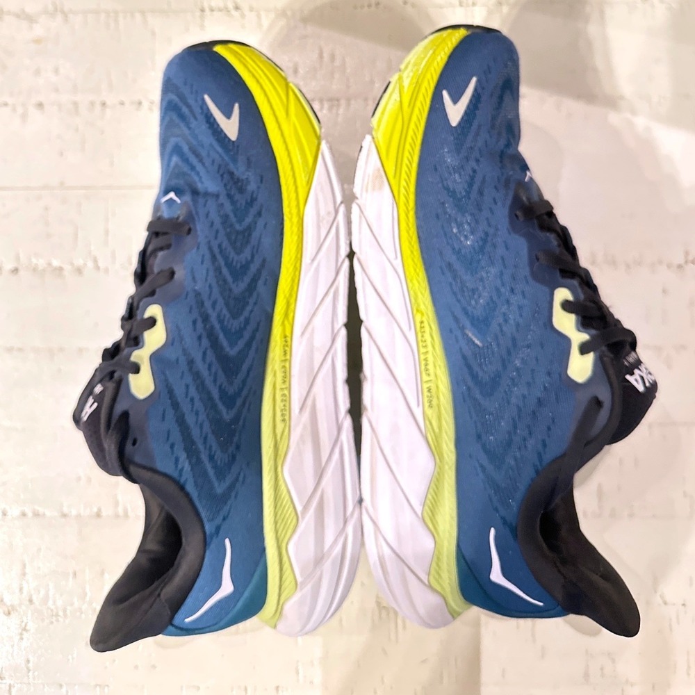 Hoka One One Arahi 6 Men's Running Shoes Blue Yellow Size 9.5 D 1123194 - Picture 6 of 12